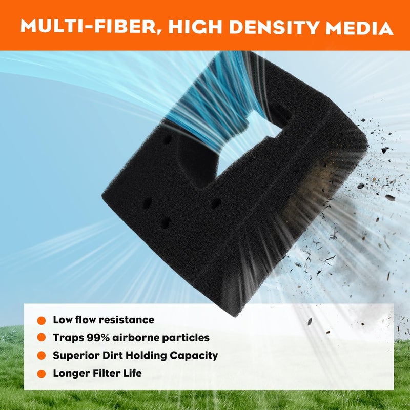 Hipa 2 Pack GX31 Air Filter for Honda GX31 GX22 FG100 GX 31 GX 22 Engine FG100 Tiller Cultivator Replace 17211-ZM3-800 4 Stroke Air Filter - Image 4